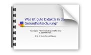 Vortragsfolien Prof. Dr. Dorothee Heckhausen
